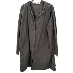Eileen Fisher Hooded Lightweight Jacket Organic Cotton/Nylon Womens Size XL